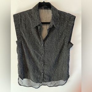 Forever 21 Striped Sleeveless Blouse